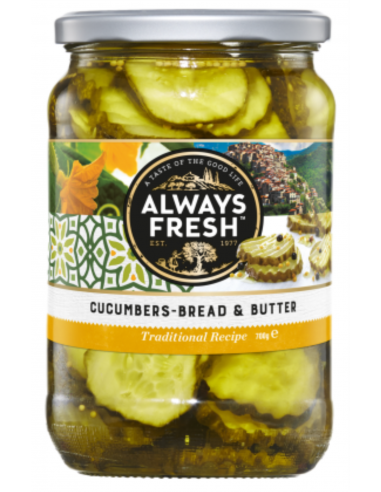 Always Fresh Gurken Brot & Butter 700 Gr Jar