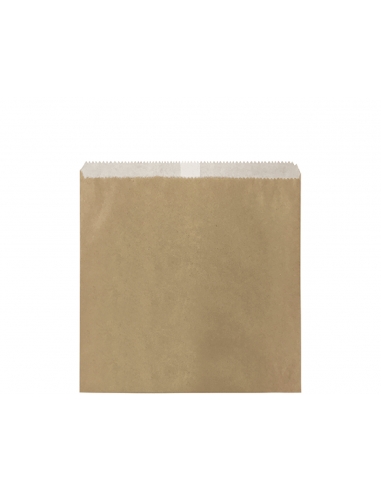 Cast Away No2 Brown Square Flat Greaseproof Lined Bags 215 by 200 mm x 500