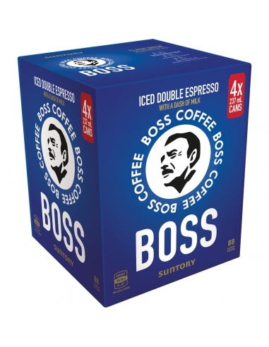 Boss Coffee IJsdubbele espresso 237 ml, 4 stuks x 6