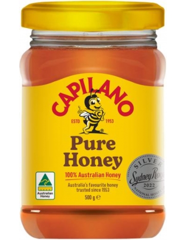 Capilano Honey クリアハニー スクエアジャー 500g