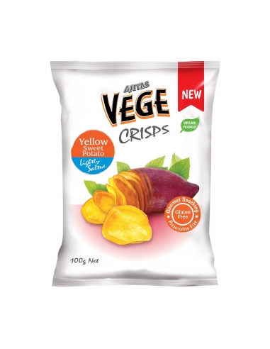 Vege Chipsy Żółte Słodkie ziemniaki 100 g x 6