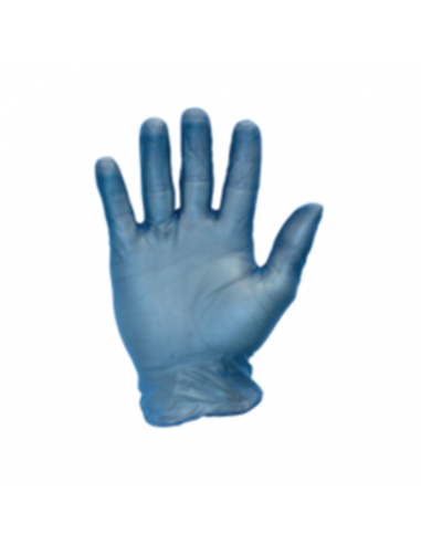 Pharm Pak Gloves Vinyl Blue Medium Powder Gratuit 100 Packet