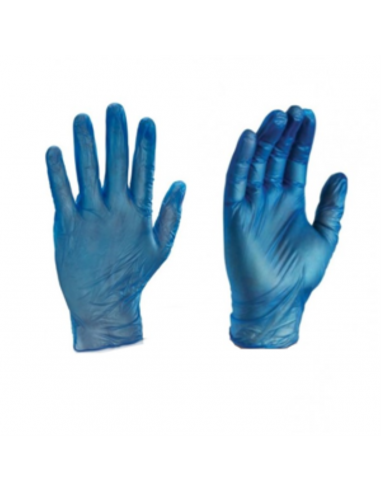 Pharm Pak Gloves Vinyl Blue Small Powder Gratuit 100 Packet