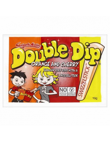 Swizzels Double Dip Arancia e Ciliegia x 36