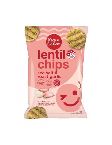 Keep It Cleaner Lentil Chips Meersalz und Roast Knoblauch 90g x 5