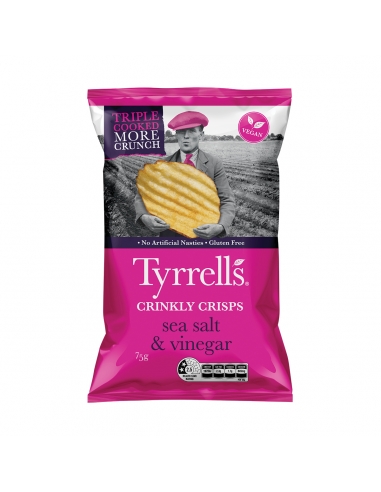 Tyrrells Sól morska i ocet 75 g x 12