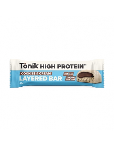 Tonik Cookie de barre haute protéine et crème 60g x 12