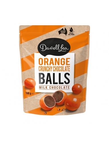 Darrell Lea Orange Crunchy Chocolate Balls 168g x 12