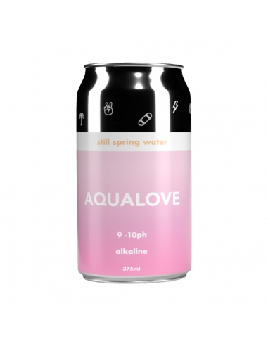 Aqualove Agua alcalina de manantial sin gas 375 ml x 24