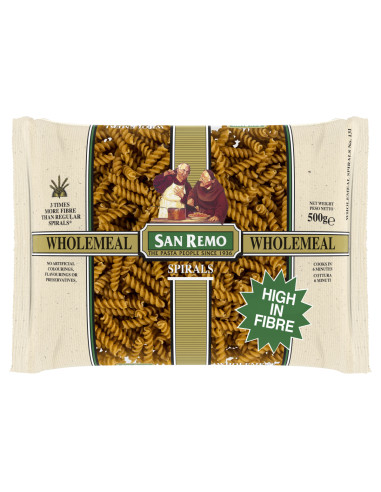 San Remo Pasta Spiralen Ganzes No 131 500 Gr Packet