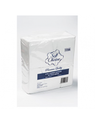 Soft Choice Napkins 2 Ply Dinner White Gt Fold 100 Pack 10