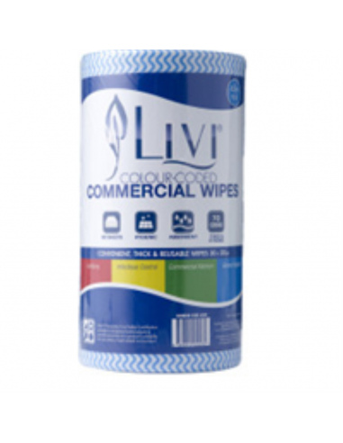 Livi Rouleau de lingettes Commercial Blue 90's Roll