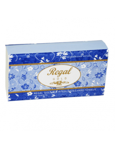 Regal Gold Toalla de Papel Intercalada a Mano Ultradelgada 150's x 16