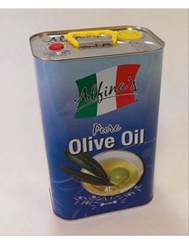 Alfinas Oil Olijfolie zuiver 4 liter tin