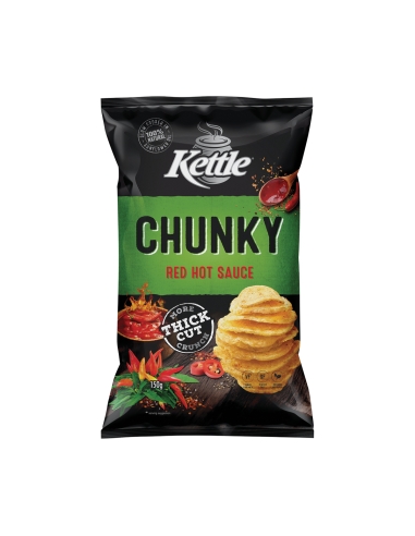 Kettle Chunky Salsa caliente roja 150g