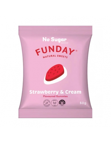 Funday Gummies Erdbeere & Sahne 50g x 12