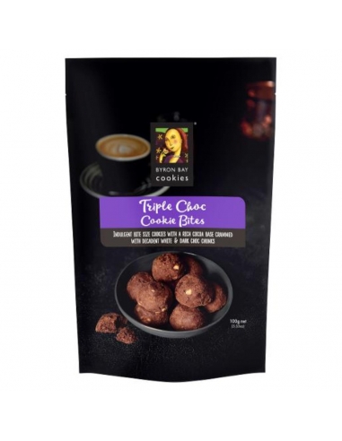 Byron Bay Cookie Bites Triple Chocolade Fudge 100 g x 6