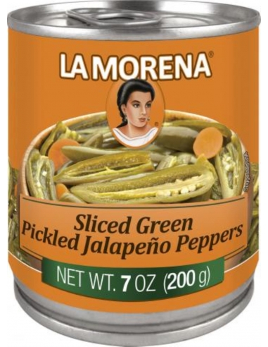 La Morena Jalapeños Verdes Rebanados 200g