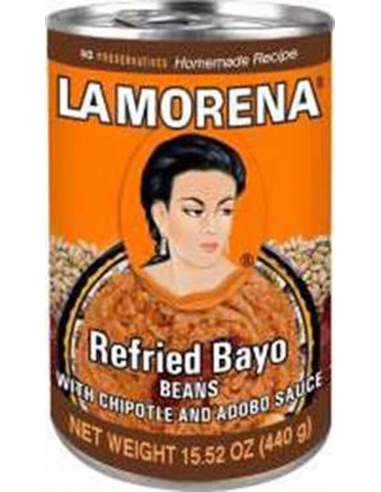 La Morena Haricots Bayo Frits au Chipotle et Adobo 440g