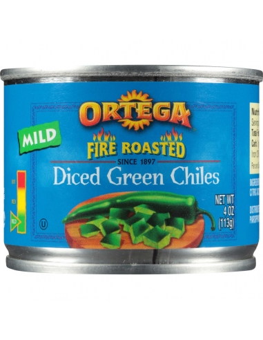 Ortega Pokrojone w kostkę zielone chilli 113g