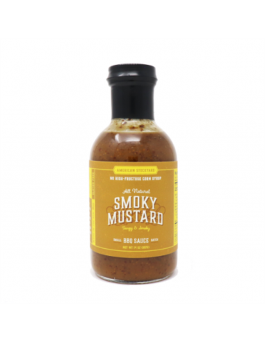 American Stockyard Rokerige Mosterd BBQ-saus 383g