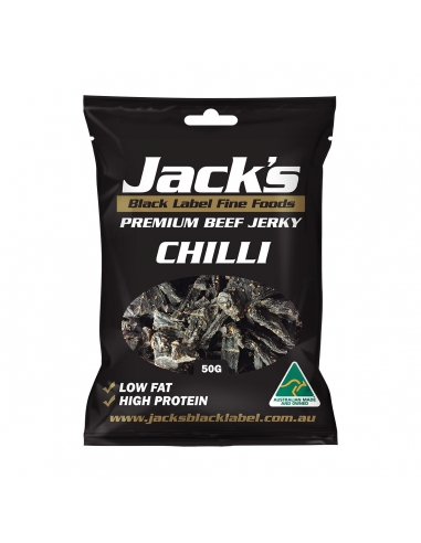 Jack's Black Label Premium Beef Jerky Chile 50 g x 12