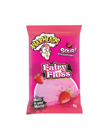 Warheads Sour Erdbeere Fairy Floss 15g x 18