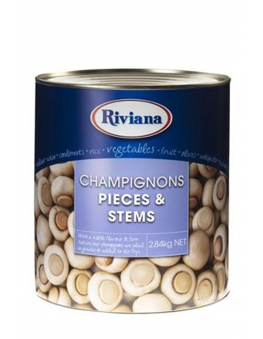 Riviana Foods Pieces And Stems Champignons 2.84kg x 1