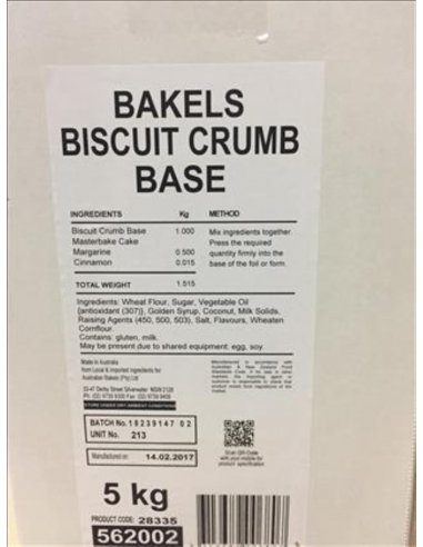 Bakels Koekjeskrummels 5 kg zak