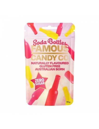 Famous Candy Co Botellas de refresco sin azúcar x 32