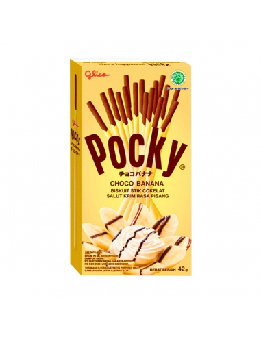 Barra de galleta de plátano y chocolate Pocky 42 g x 10