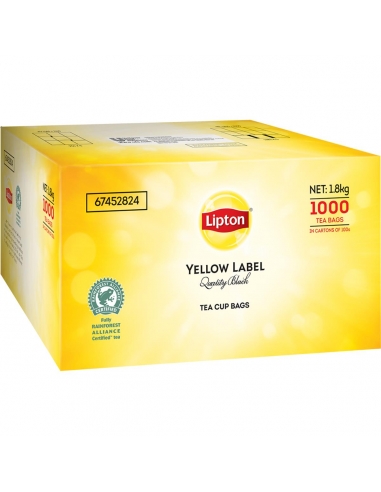Opakowanie Lipton Worki z herbatą na żółtej etykiecie 1000 x 1
