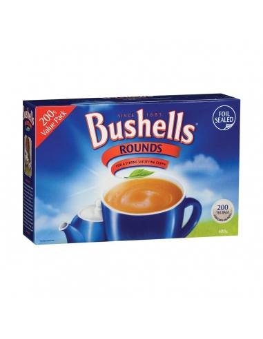 Bushells Bolsitas de té redondas sin etiqueta 200 x 1