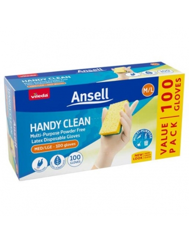 Ansell Eenmalig schoon handschoen 100 Pakket 