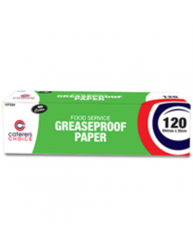 Caterers Choice Vetvrije papierdispenser, rol van 30 cm x 120 meter