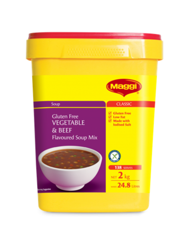 Maggi Soupe Bœuf & Légumes Sans Gluten Seau 2 Kg