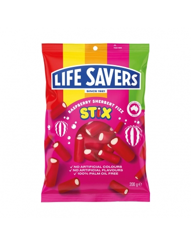 Lifesavers Stix Framboise Sherbert Fizz 200 g x 12