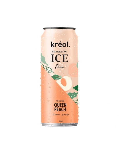 Kreol Sparkling Ice コーヒー Queen ピーチ 330ml x 12