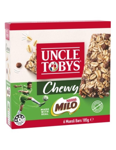 Uncle Toby Barre de céréales tendres Barres de muesli Milo 185 g