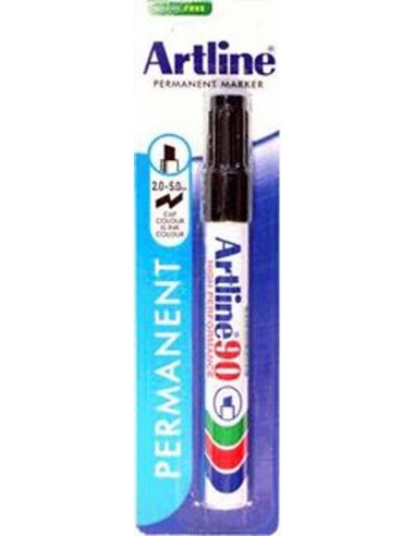 Artline Marcador 9 Punta Cincel Negro 1ea