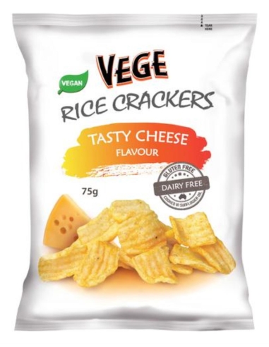 Bij Ajita Vege Rijstcrackers 75 gm x 5