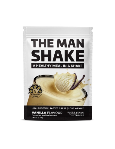 The Man Shake Sustituto de comida formulado vainilla 56 g x 1