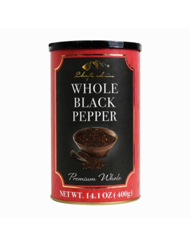 Chefs Choice Peppercorns Black Whole 400 Gr x 1