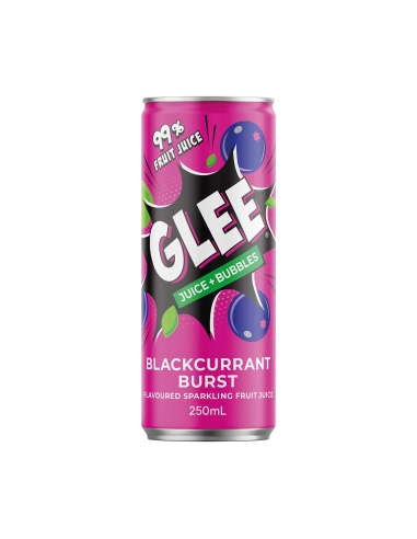 Glee Juice & Bubbles Zwarte bes Burst 250 ml x 24