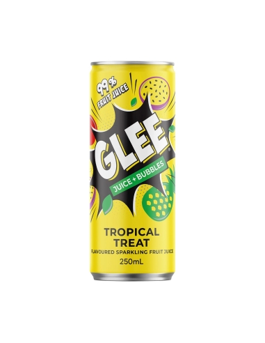Glee Juice & Bubbles Gâterie Tropicale 250 ml x 24
