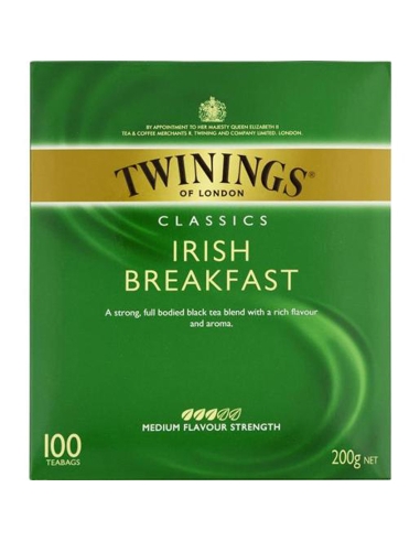 Twinings Paquet de 100 sachets de thé Irish Breakfast Classics x 1