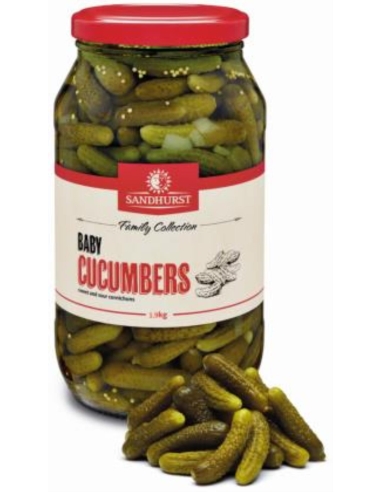 Sandhurst Cornichons Baby Cucumbers 1,9 kg słoik