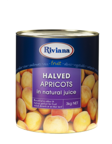 Riviana Albicocche Halves in Succo naturale Sud Africa 3 Kg Can