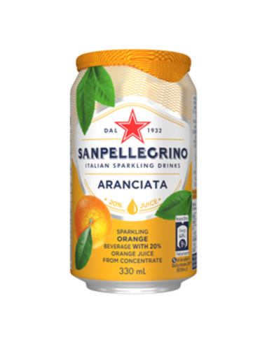 San Pellegrino San Pellegrino Aranciata blikjes 330 ml x 24