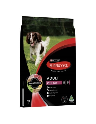 Purina Supercoat Adult Beef Pet Food 7kg x 1